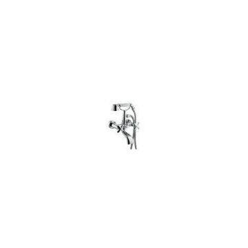 Brass Double Handle Bathtub Shower Faucet With Telephone Ear Liked Set
