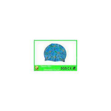 Sea Animal Silicone Customized Swim Caps for Long Hair , Swimming Pool and Sports Center Use