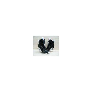 Women In High Heel Shoes Jordan J4 Black High Heels