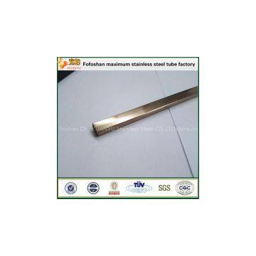 AISI304 small diameter stainless steel rectangular piping with mirror surface