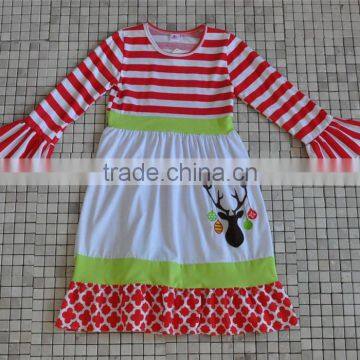 Top Quality Stripe Ruffle Gril Boutique Dress photo-6