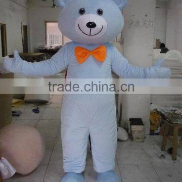 custom plush adult bule bear mascot costumes