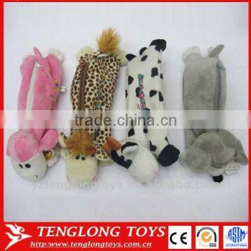 wholesale kids gift animal shaped plush pen bag