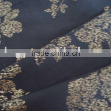 linen fabric with gold print