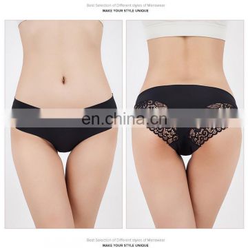 Ice Silk Seamless Panties for Women Summer Print Fashion Panty Lingerie Lace Underwear