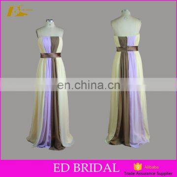 ED Bridal Stapless Colorful Gorgeous Chiffon Floor Length Bridesmaid Dresses Long