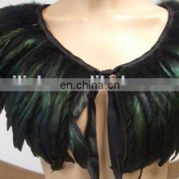 Garment ornament Largo zona plumas feather collar strip MW-0183