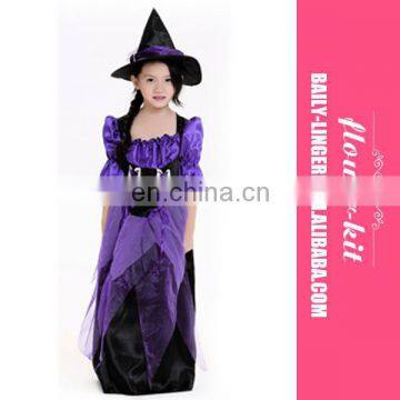 Accept small order wholesale cheap kids witches clothing halloween costume for children