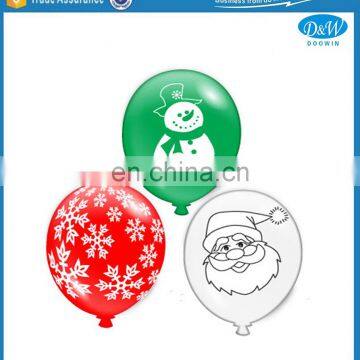 Merry Christmas Printed Latex Balloons astd/Snowman balloon/Santa balloon/Snow Balloon