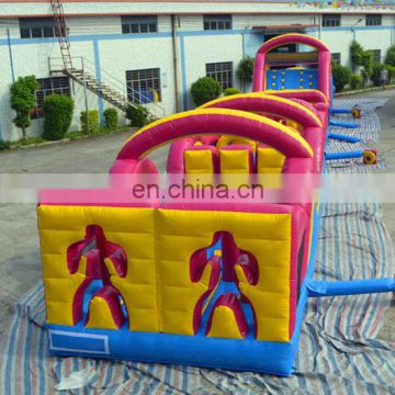 2017 New Giant Long Inflatable Sport Games,Inflatable Obstacle Course With Climbing And Bungee Run For Adult And Kids