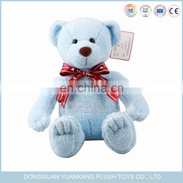 Dongguan 12" big eyes valentines bears wholesale blue color bear teddy