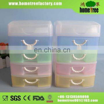 PP colorful 4 tier drawer box