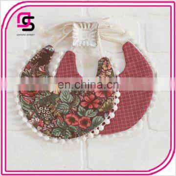 New creative soft fashion design cotton cute bandana bib with tassels