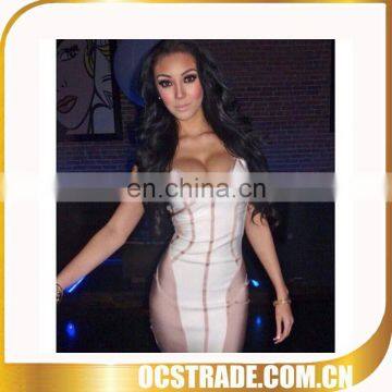 2015 newest style short sleeve bandage dress party sexy dress