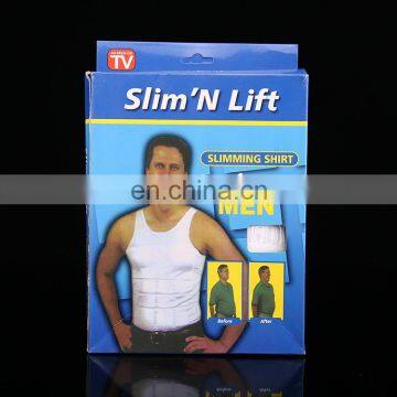 Mens Slimming Body Shaper Vest Shirt Abs Abdomen Slim#MV-01