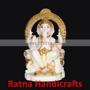 Ganesh Figurine Marble Statue D015