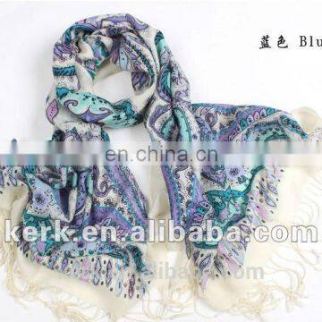 Neew style gardens floral women winter warm pashmina shawl wool shemagh scarf