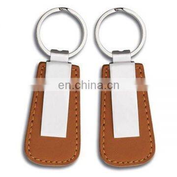 2016 Custom promotional leather craft keychain