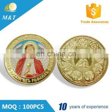 Deft design custom wings 2 sided metal coin