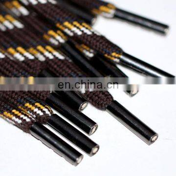 shoelace maker wholesale round thick cheap shoelaces with metal tips