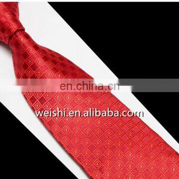 Fashion red strip cheap woven slim ties for men design