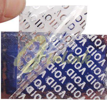 Partial Transfer Tamper Evident Security VOID Label Material