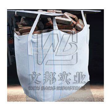 Cross corner bulk bag, top open, flat bottom