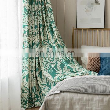 Modern luxury new style terylene cotton 3d curtains window digital print