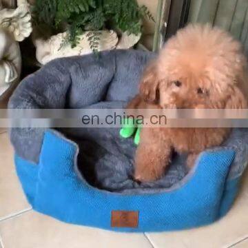 HQP-JJ34 HongQiang Dog kennel cat kennel round short wool winter kennel pad cat bed mat small and medium-sized dogs