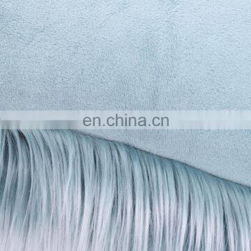 Repreve 100% Polyester Latest Design Luxurious Fashion Blue Mongolian Long Hair Long Fur Cushion for Home Decor