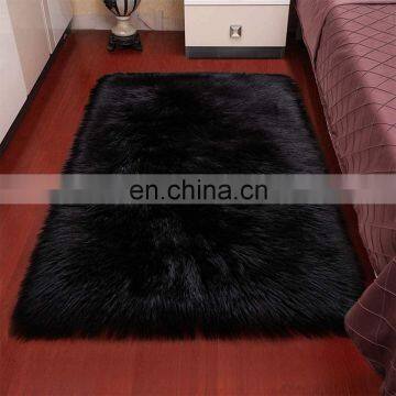Best Selling Rectangle Fluffy Bedroom Rugs, Luxury Faux Fur Sheepskin Area Rug Sheepskin Rug Faux Fur