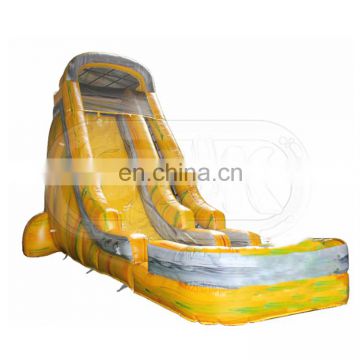 giant yellow commercial pvc outdoor inflatable waterslide for adult