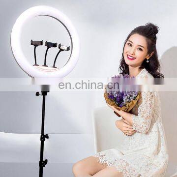 DDP Terms Wholesale Tik Tok Live Photography Dimmable 18 Inch LED Ring Light With Adjusted Bracket for Selfie Makeup photo-2