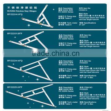 window restrictor window friction stay hinges