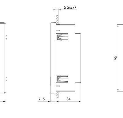 Smart Building 3-phase 96*96 Panel Mounted Digital Output Watt Meter 0-300v Voltmeter photo-2