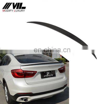 F16 X Drive 50I Car Racing Tuning Carbon Rear Roof Wing For BMW X6 15UP