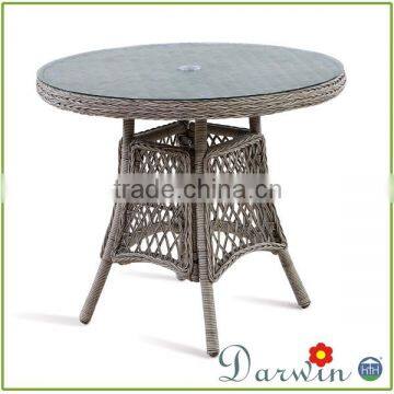 Outdoor rattan garden furniture round dining table bases for glass tops