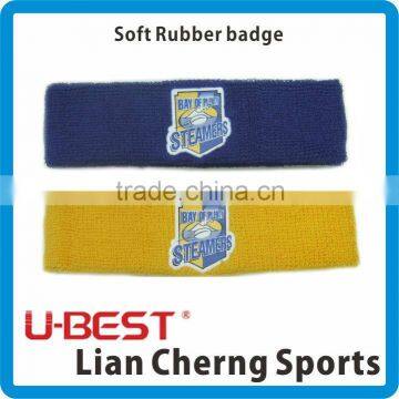 Super absorbent sweat cotton Headband with Embossed logo