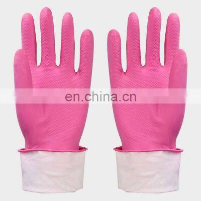 Healthy household gloves long cuff latex fruits cleaning gloves for sale