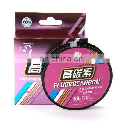 Best quality 100% fluorocarbon fishing line 50M 1.50kg-13.0kg tension Japan fiber Leader line with strong strength fishing line