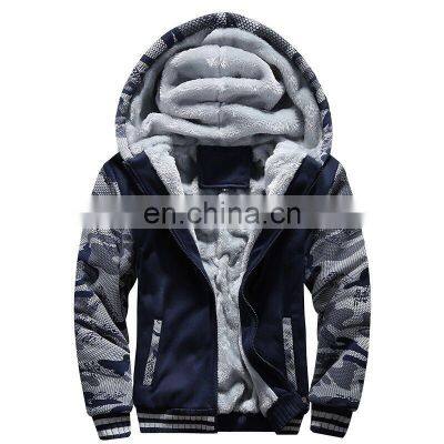 Camo Hoodie Zip winter fur warm Zip Hoodie