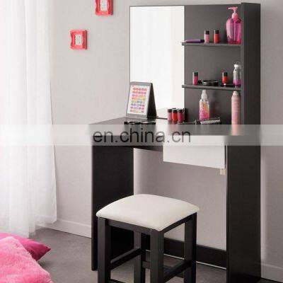 Simple Wooden Dressing Table Designs With 1 Drawers And 3 Partitions