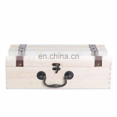 Pine Wood Double Ice Wine Bottle Packing Box Gift Box photo-5