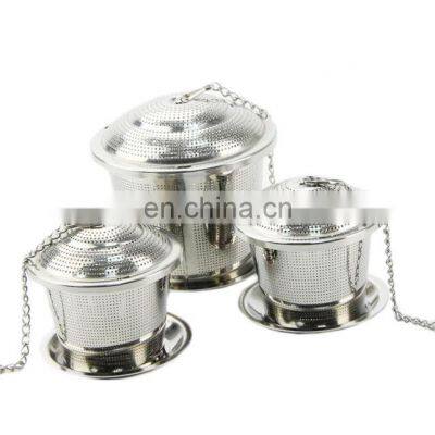 Hot Selling Stainless Steel Tea Infuser With Lid, Drip Tray And Scoop