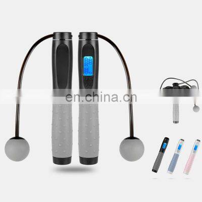 High Quality Digital Black Freestyle Heavy Weighted Private Label Skipping PVC Jump Rope photo-3