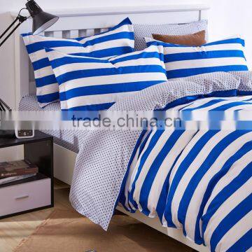 100%cotton Wholesale Price Quilted Bed Sheet Blue and White Stripe Vintage Pillow Case photo-2