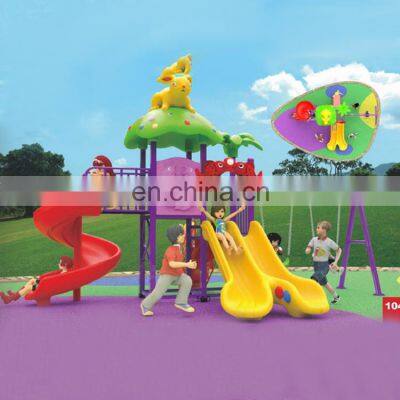 Best-selling outdoor playground amusement equipment with plastic children spiral slide