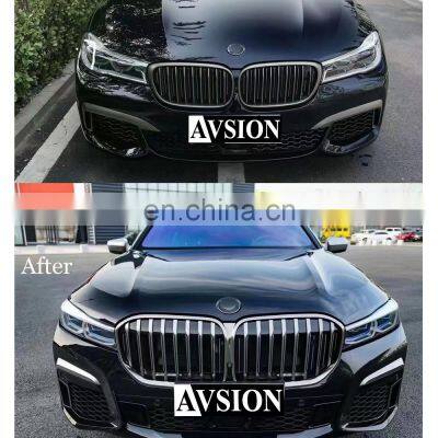 Car accessories include front/rear bumper assembly grille hood fender side skirt for BMW G11 old up to new