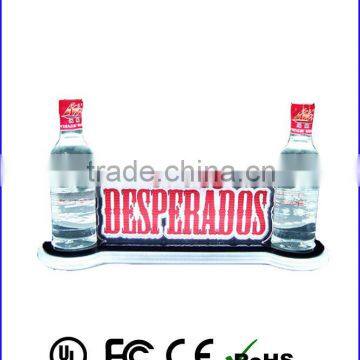 perfect acrylic bottle display with led under bottle nice bottle stand for promotion gift