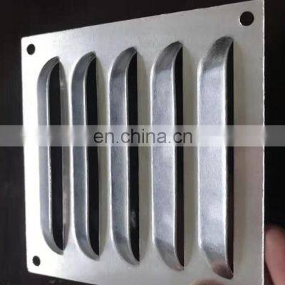 Blue Spray Venetian Blinds Punching Plate Bending Heat Dissipation Cover Plate Metal Perforated Louver Mesh Color Optional photo-3